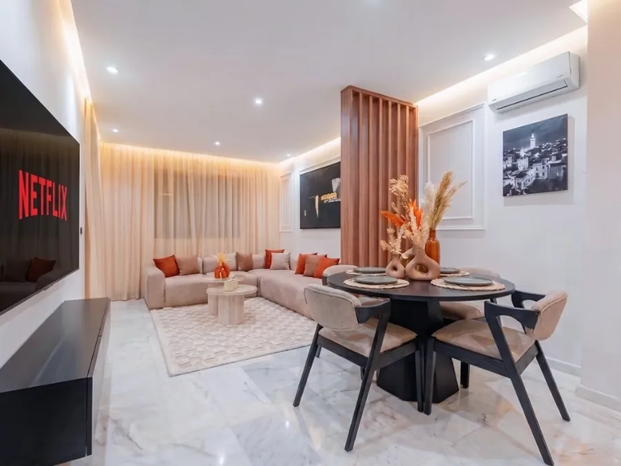 Salon d'un appartement géré par Conciera à Malabata Hills, Tanger